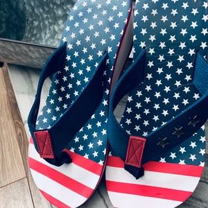 Patriotic flip flops